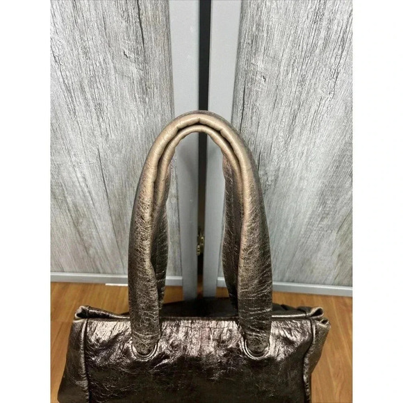 Dries Van Noten Bronze Tote Magnetic Closure Tubolar Handles Made in Italy - Picture 4 of 12